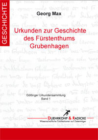 Umschlagbild: Urkundenbuch zur Geschichte des Fürstenthums Grubenhagen