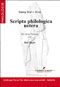 Umschlagbild: Scripta philologica uetera
